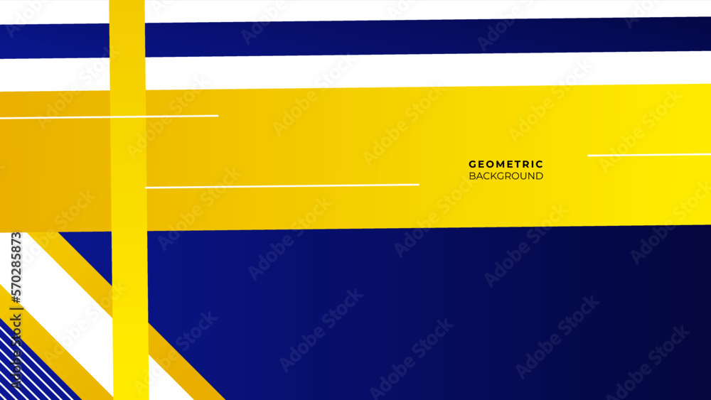 Fototapeta premium Blue background with yellow gradient stripes, elegant dark blue color. Geometric abstract background.