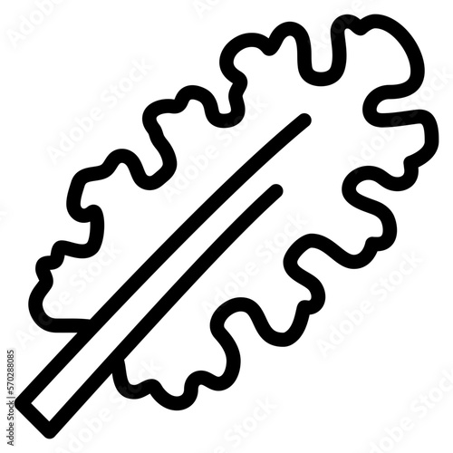 curly kale outline icon