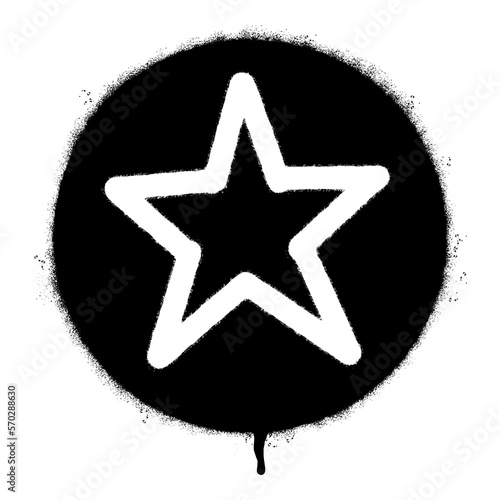 Spray Painted Graffiti star icon isolated on white background.
