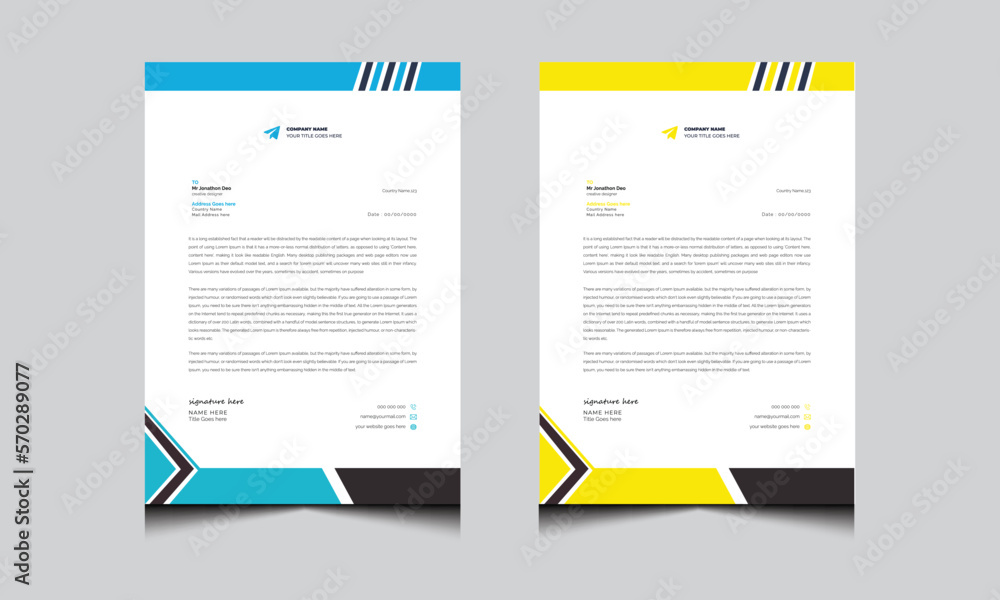 modern business letterhead design for corporate company modern business letterhead design for corporate company