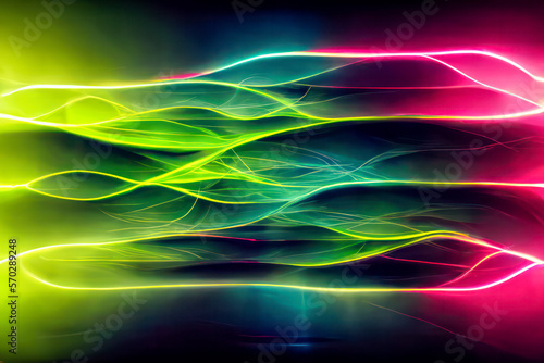 Abstract energy light waves. Generative AI.