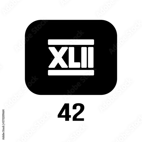 roman numeral black, icon ,vector ,illustration, design logo, template, flat, style trendy, collection