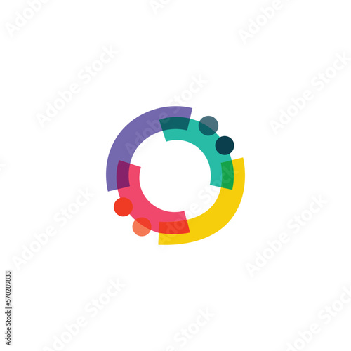 people family together human unity chat bubble logo vector icon
