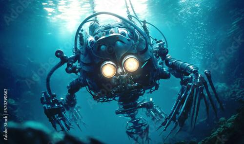 A spearfishing robot braves the depths of the sea to catch its prey
