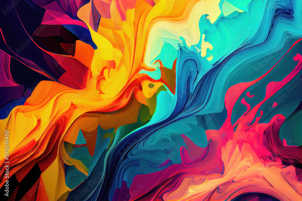 Abstract colorful background wallpaper design (Generative AI) Stock ...