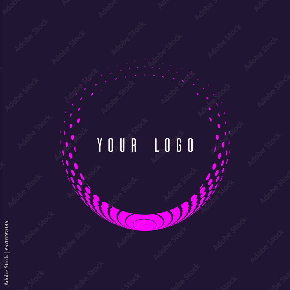 Circular and abstract frame template for logos.