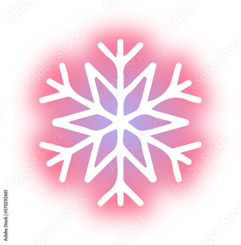 Collection of snowflake neon