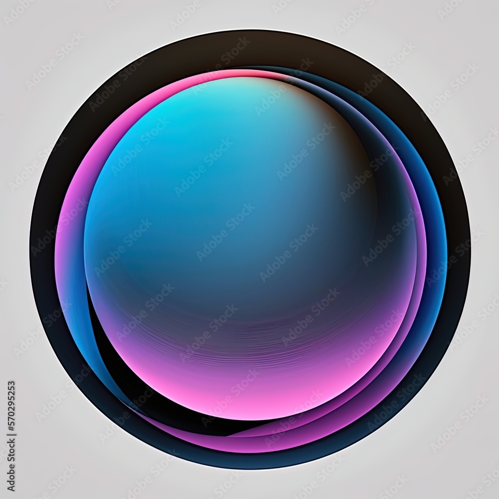 Obraz premium A black circle with some colors on a withe background
