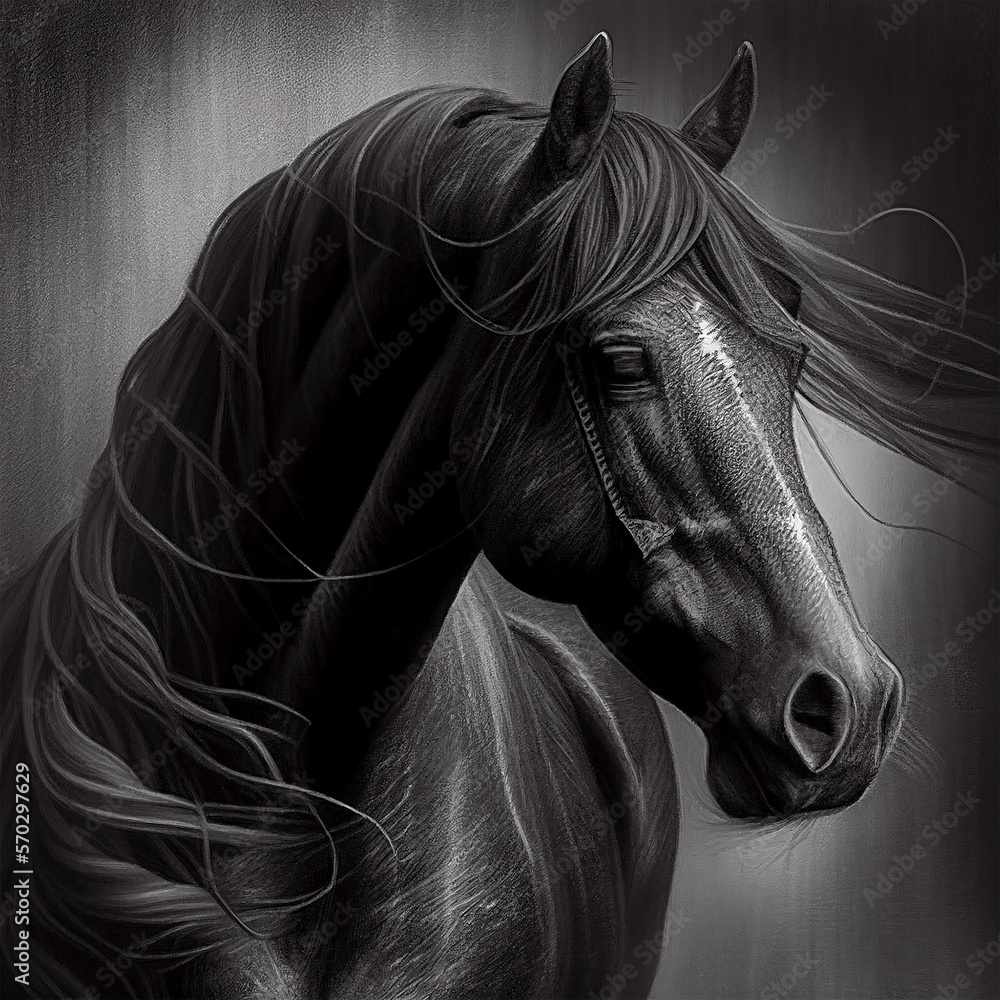 Charcoal Horse Paintings for Sale  Fine Art America