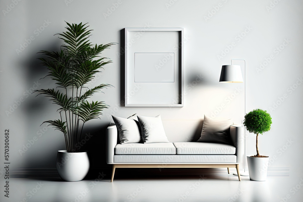 Concept for an interior designer by an architect a living room with a ...