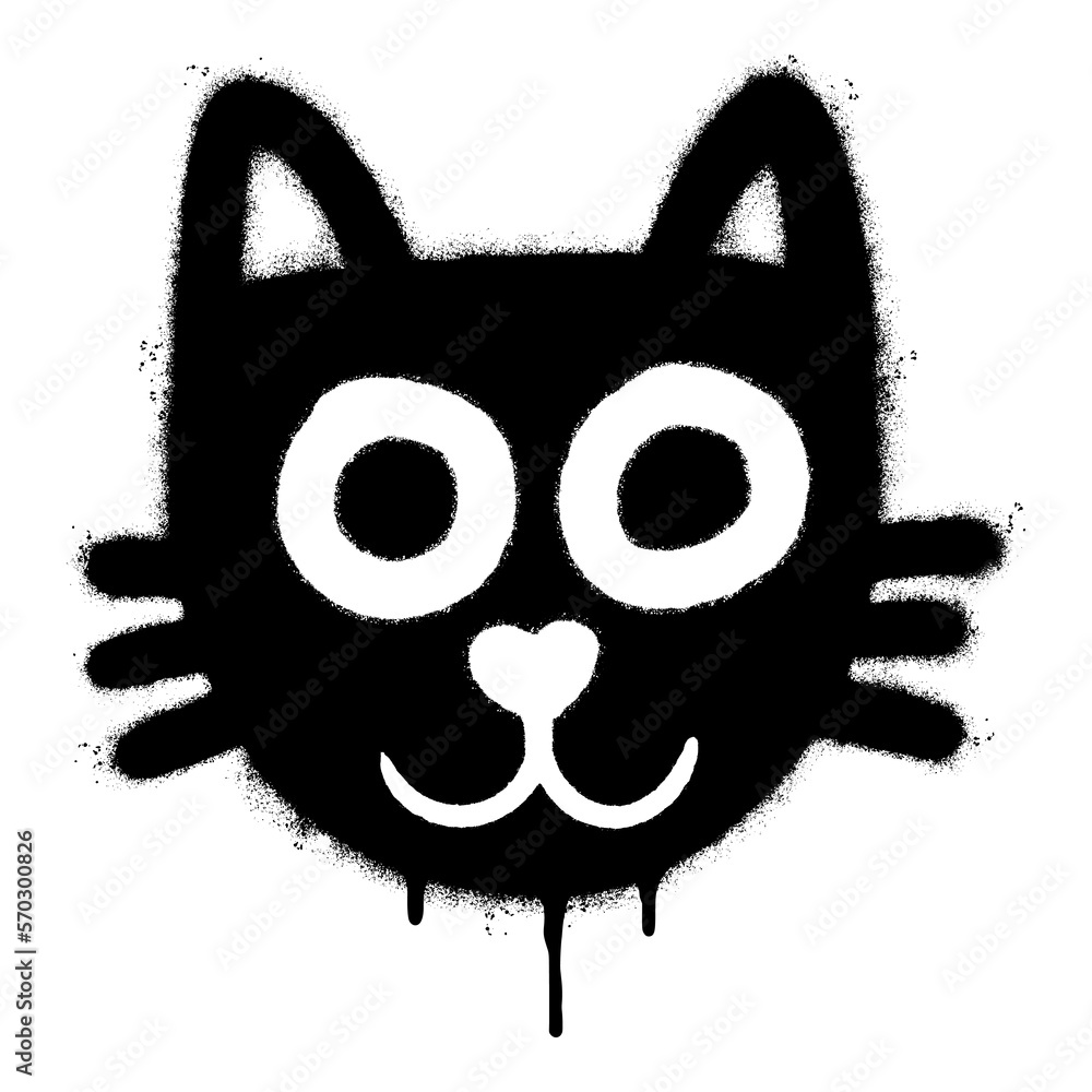 Kitty Vector Icon. Cat symbol isolated on background Stock Vector