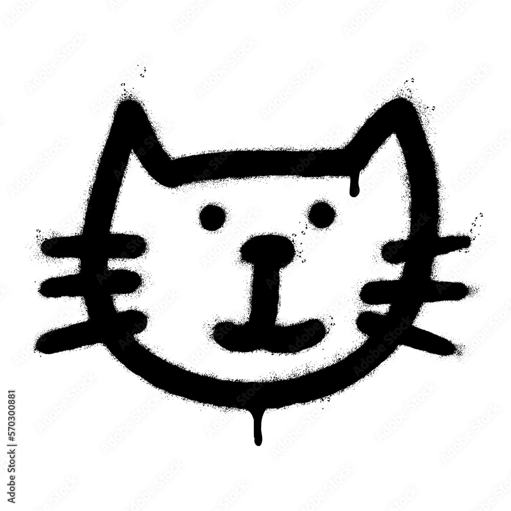 cat head icon. cat icon black on white background. cat icon simple