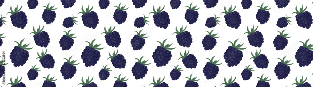 Seamless pattern with blackberry berries on a white background. Bright juicy berries vector illustration Seamless pattern with blackberry berries on a white background. Bright juicy berries vector illustration