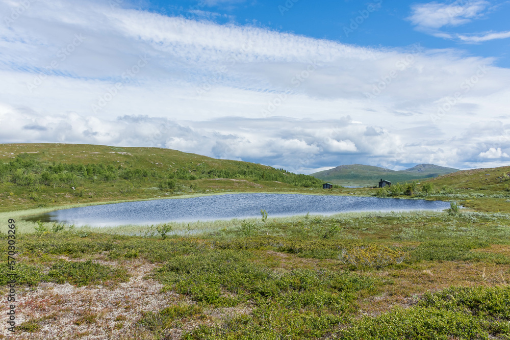 Landscape of Sarek National Park in Sweden