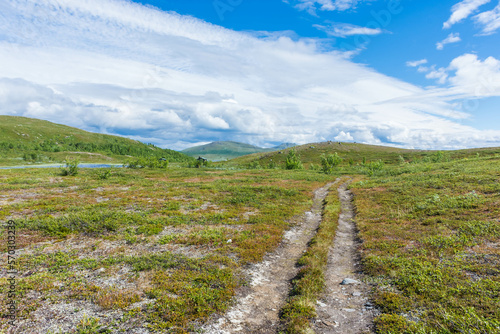Landscape of Sarek National Park in Sweden