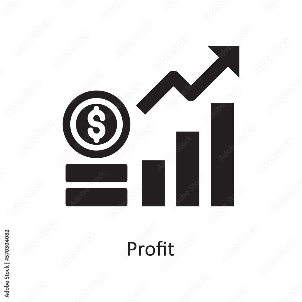 profit Vector Solid Icon Design illustration. Assessment Symbol on White background EPS 10 File profit Vector Solid Icon Design illustration. Assessment Symbol on White background EPS 10 File