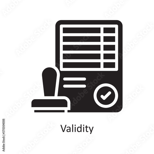 Validity Vector Solid Icon Design illustration. Assessment Symbol on White background EPS 10 File
