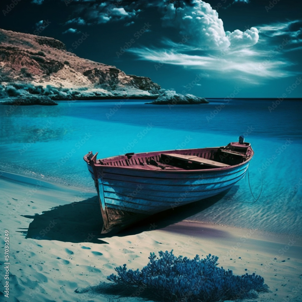background, beach, beatiful, blue, boat, coast, day