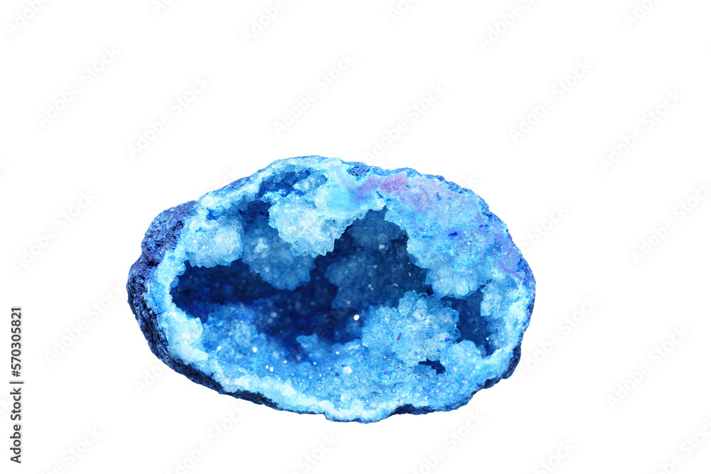 blue crystal isolated on a white background. blue crystal isolated on a white background.