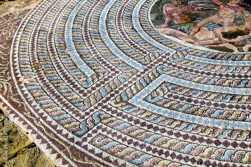 Mosaic in Kato district, Paphos, Cyprus