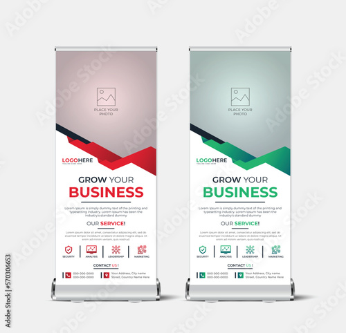 Roll Up banner design and professional rack card template