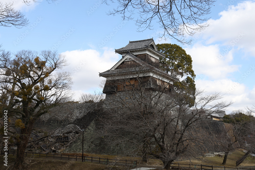 Famous Landscape of Kumamoto Castle in Northern Kyushu, Japan. Famous Landscape of Kumamoto Castle in Northern Kyushu, Japan.