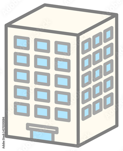 ビルの立体イラスト