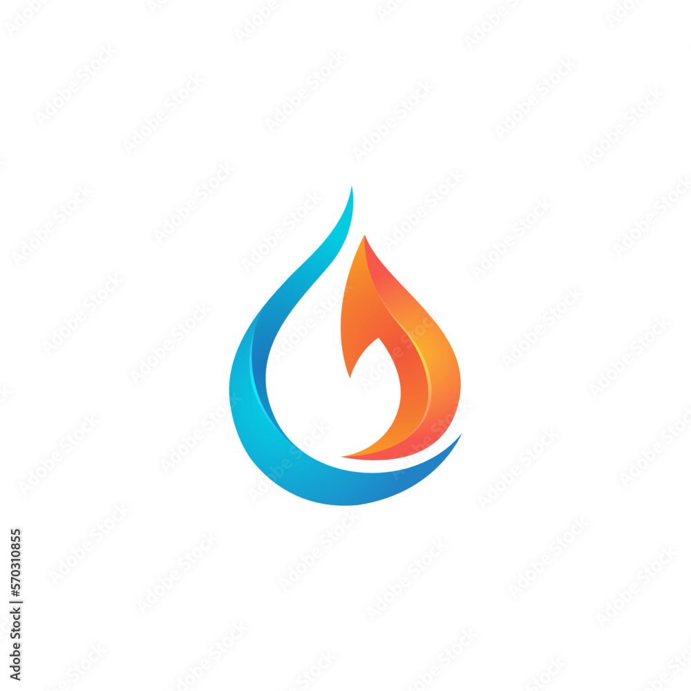 fire and drop logo design on white background, flame drop vector logo design. fire and drop logo design on white background, flame drop vector logo design.