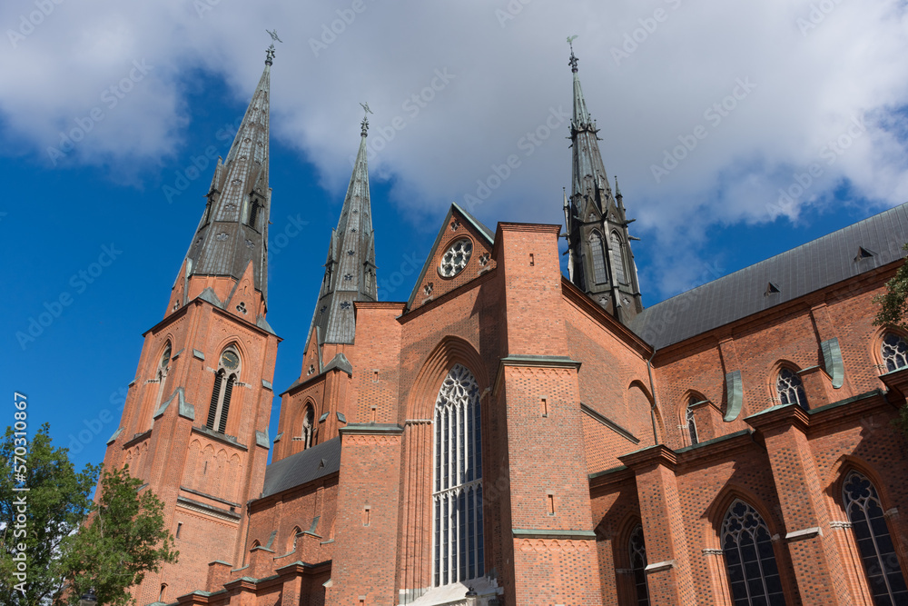 Fototapeta premium Church of Uppsala in Sweden