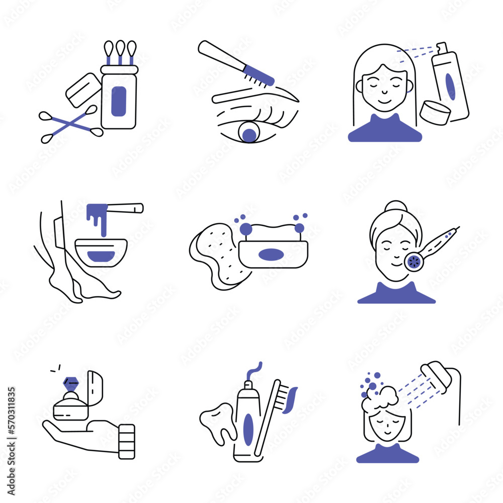 Self Hygiene Line Style Icons Bundle
Self Hygiene Line Style Icons Bundle