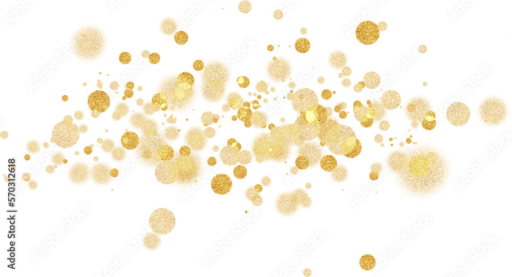Gold bokeh confetti - obrazy, fototapety, plakaty 