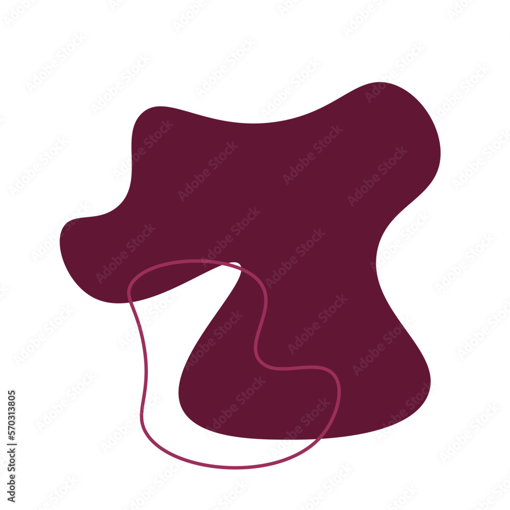Abstract Blob Shape With Line Abstract Blob Shape With Line