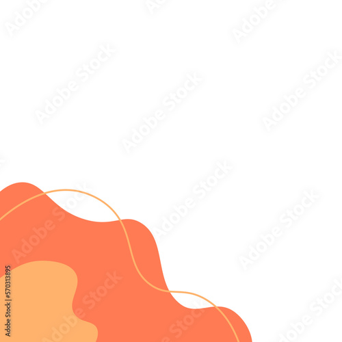 Abstract Blob Shape With Line