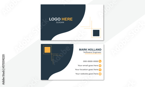 Modern creative business card template design, Simple unique design vector
