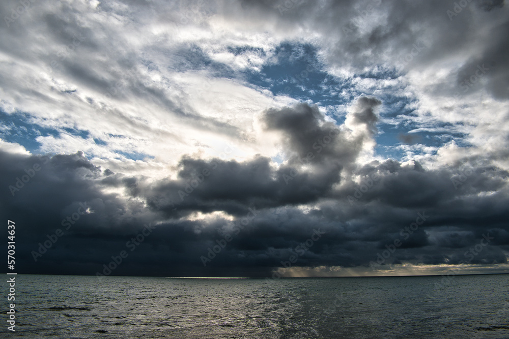 clouds over the sea