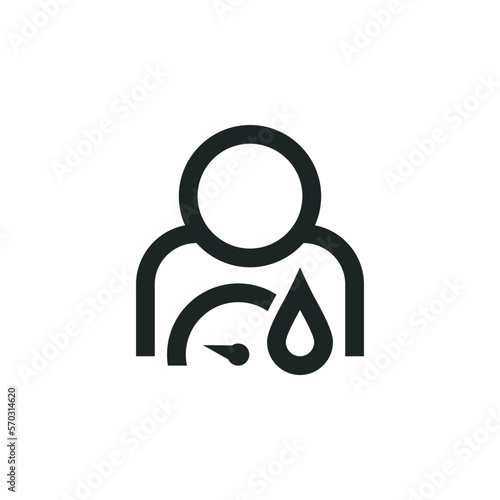 Dehydration icon isolated on white background