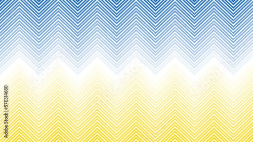 abstract sharp zigzag wave background in the colors of the Ukrainian yellow and blue flag in vector