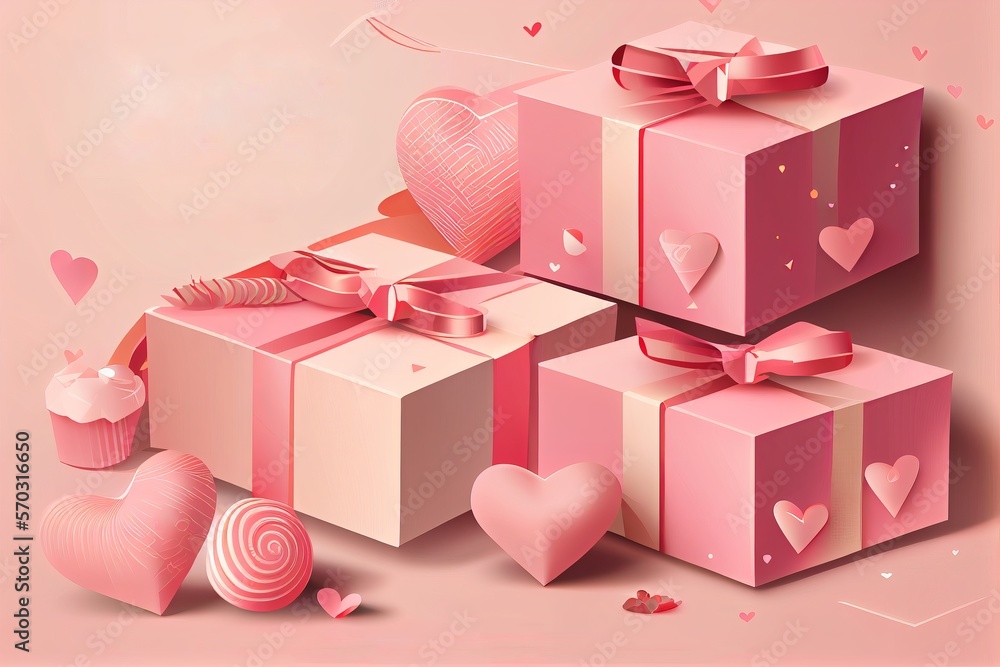 Gift boxes illustration Gift boxes illustration