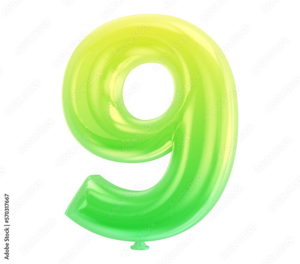 Number Balloons 3D Generative AI Number Balloons 3D Generative AI