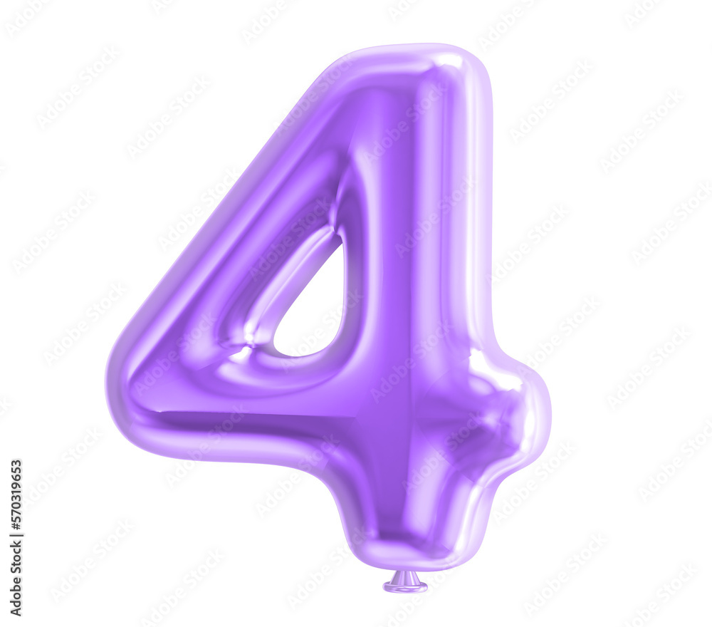 Number Balloons 3D Generative AI
