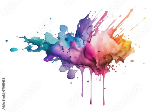 Wallpaper Mural Colorful rainbow holi paint splash, color powder explosion, AI generated image Torontodigital.ca