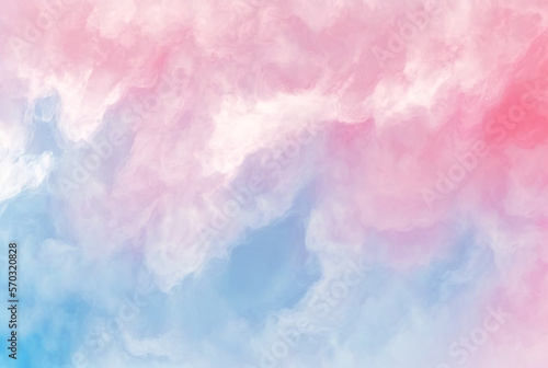 Abstract colorful pink soft pastel color cloud background, multicolored ink drop fluid motion in water, AI Generated