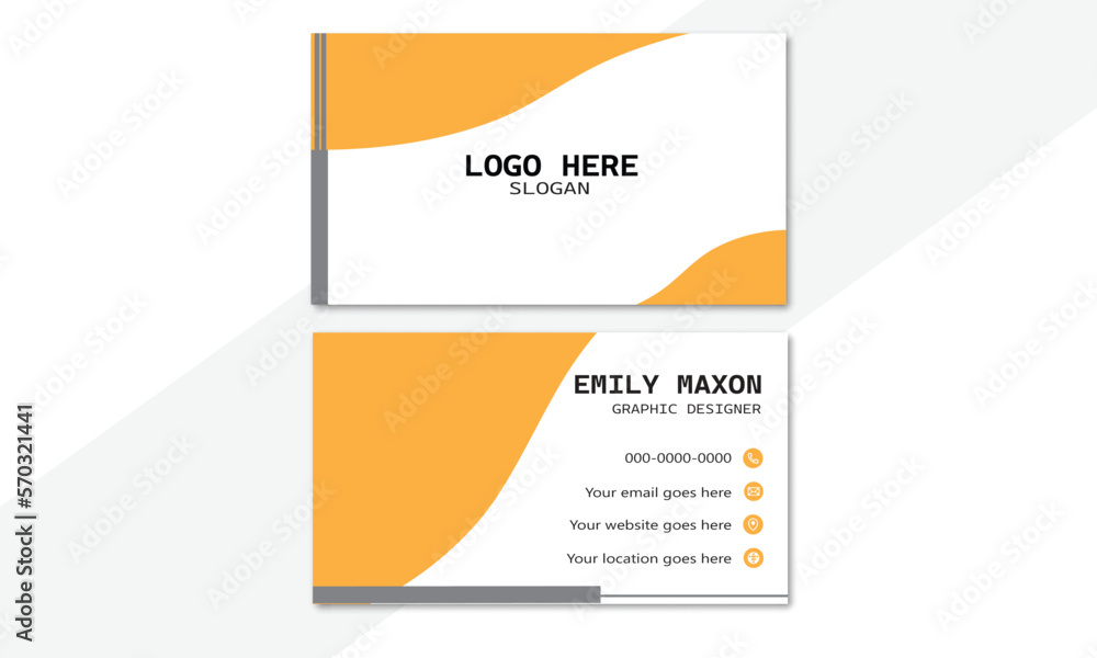 Modern bright business card template design, Creative simple concept design vector Modern bright business card template design, Creative simple concept design vector