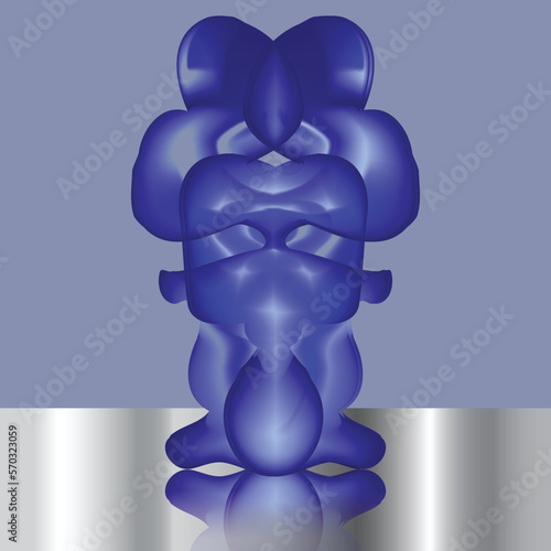 Blue Glass Sculpture