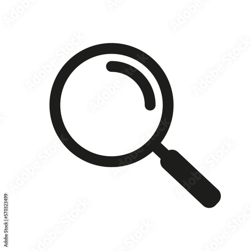 search icon vector, flat magnifying glass icon