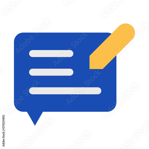 feedback flat design icon