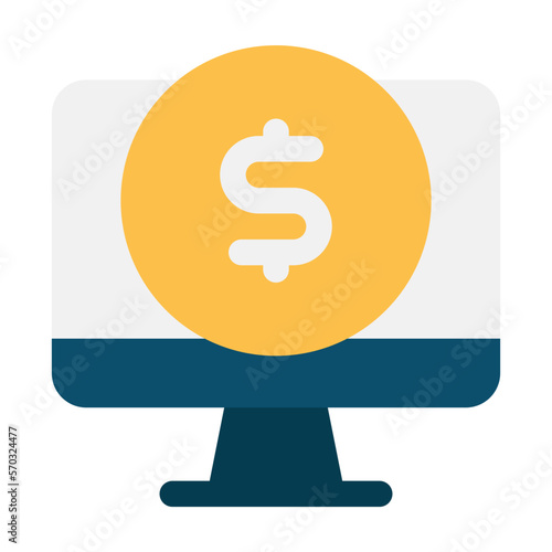 pay per click flat design icon