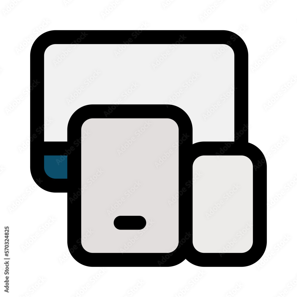 device filled line icon device filled line icon