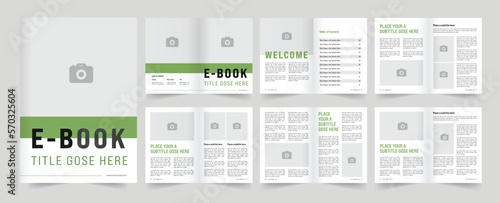 Clean Ebook Layout or ebook layout design photo