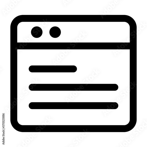 browser line icon